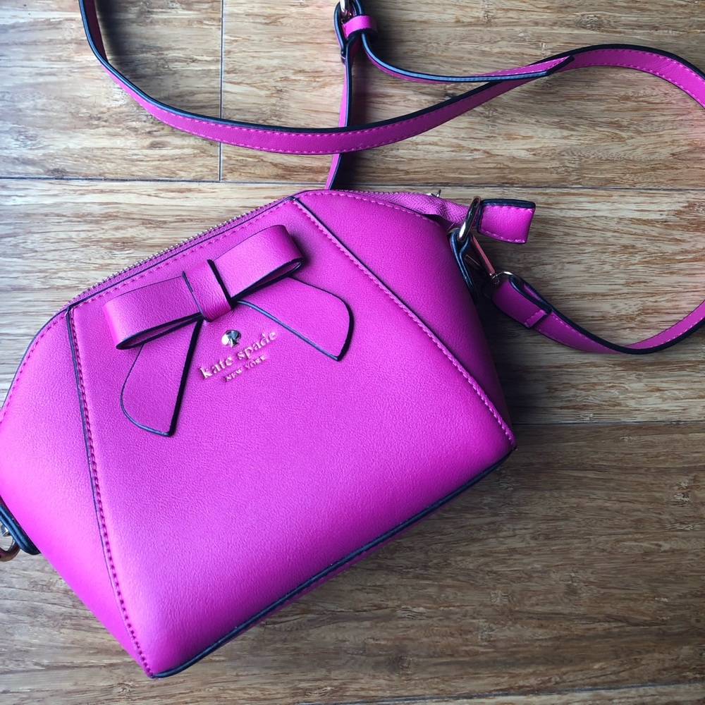 Kate spade pink bow crossbody purse